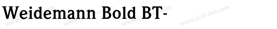 Weidemann Bold BT字体转换